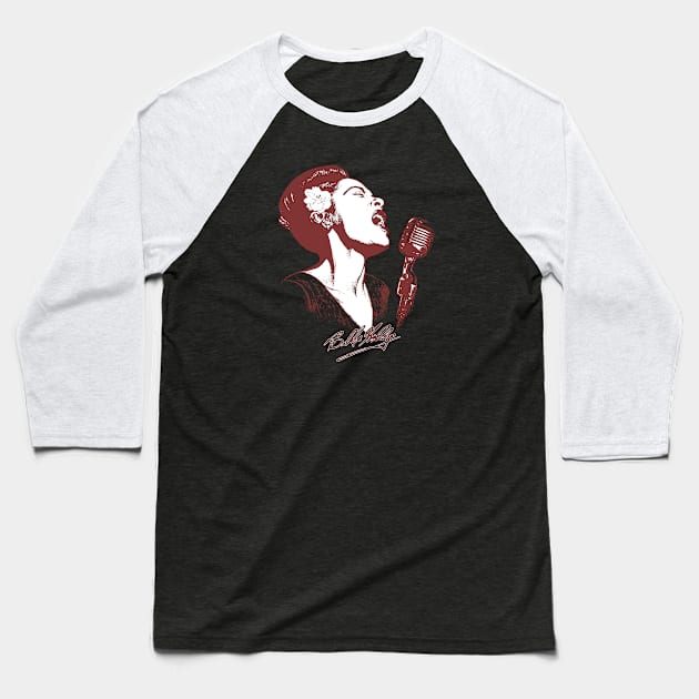 billie holiday signature Baseball T-Shirt by Genetics art